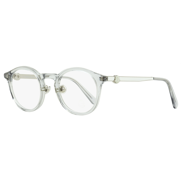 Moncler Round Eyeglasses ML5175H 020 Transparent Gray 49mm - Picture 1 of 3